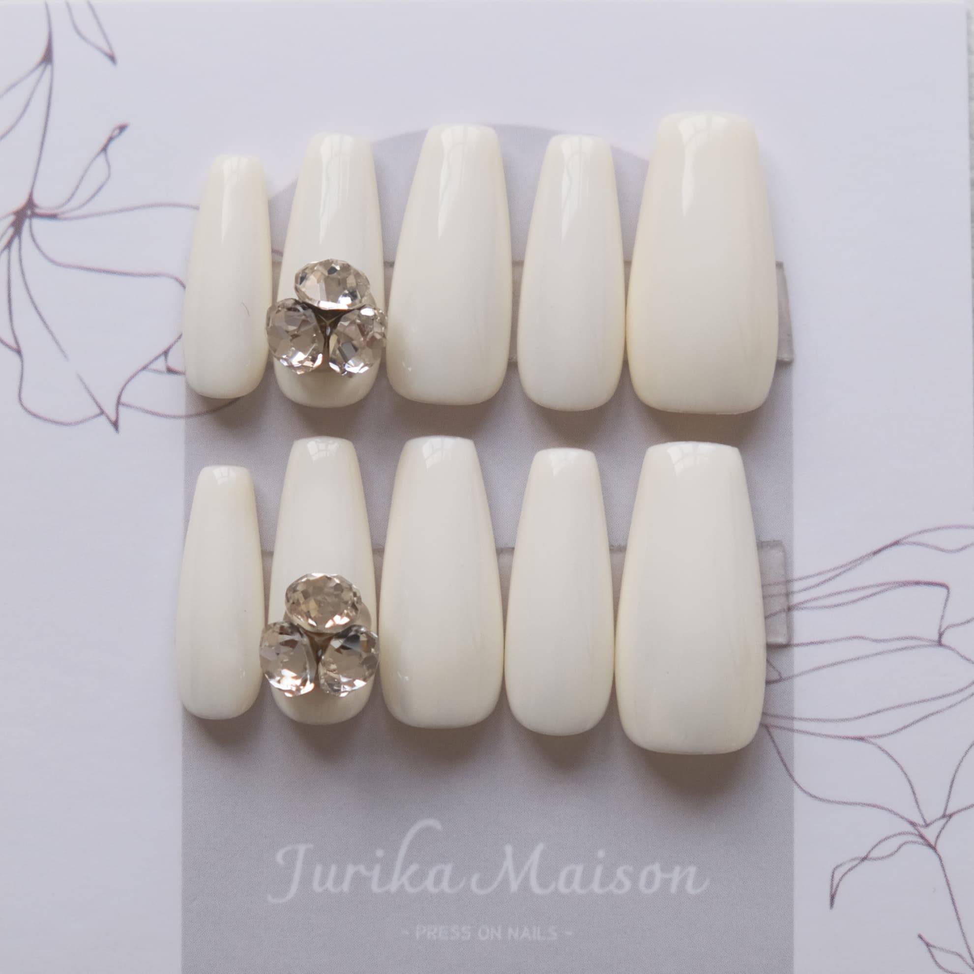 Long Almond Pink Chrome Press-On Nails (#30) – Jurika Maison