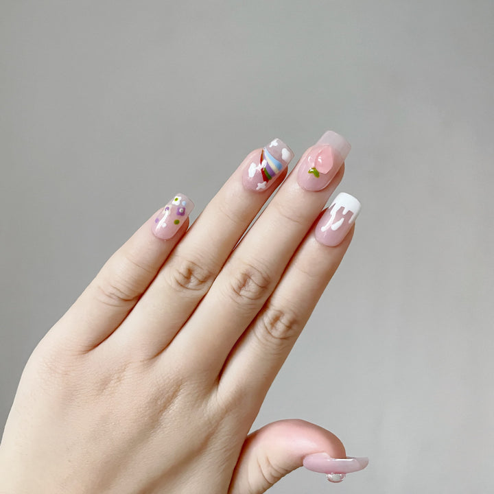 Jurika Maison pink press on nails